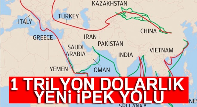 Çin den 1 trilyon dolarlık yeni İpek Yolu