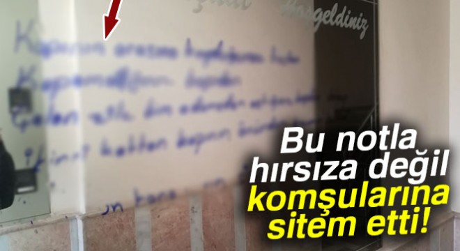 Komşulara ’hırsız’ sitemi