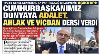 Açıkkapı: Cumhurbaşkanımız dünyaya ahlak, adalet ve vicdan dersi verdi